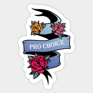 Pro Choice Vintage Ribbon Sticker